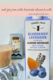Have You Tried The New Blueberry Lavender Almond Milk From Trader Joe S It S Comfort In A Carton Relax W Lavender Recipes Lavender Drink Almond Milk Benefits