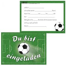Gespielt wird nicht auf fußballtore, sondern auf deutlich kleinere handballtore. Einladungskarten Fussball Spielfeld Du Bist Eingeladen