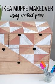 Ikea Moppe Makeover Using Contact Paper Diy Ikea Hacks Ikea Diy Bedroom Makeover Diy