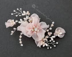 Bridal Flower Clip In Light Pink Bridal Hair Flower Clip Bridal Hair Flowers Flower Hair Accessories