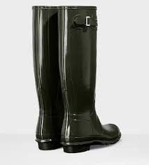 Hunter Women S Original Tall Gloss Boot Dark Olive Griggs