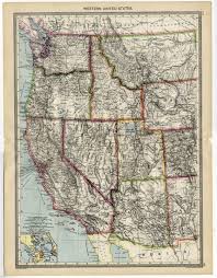 In 1776, colonists from spain established a fort at the golden gate and a mission named for francis of assisi on the site. 1907 Antique Map Usa Western Washington Arizona California San Francisco Idaho