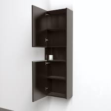Curio cabinets and displays can help keep your favorite keepsakes securely locked away behind glass doors that will still let them shine as decorative accents to any room. Sarah Wall Mounted Bathroom Storage Cabinet In Espresso With 5 Shelves Housfair