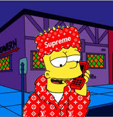 Bart simpson supreme wallpapers wallpaper cave. Bart Simpson Talkin On Da Phone Bart Simpson Art Bart Simpson Bart