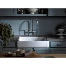 They are very easy to clean and their smooth, glossy finish helps hide water spots and streaks. Kohler Whitehaven Undermount Farmhouse Apron Front Cast Iron 30 In Single Basin Kitc Single Bowl Kitchen Sink Farmhouse Sink Kitchen Single Basin Kitchen Sink