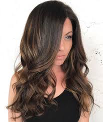 For perfect placement, you need to reduce the opacity. Long Brunette Hairstyle With Bronze Highlights Chocolate Brown Hair Color Long Brunette Hair Brown Hair Colors