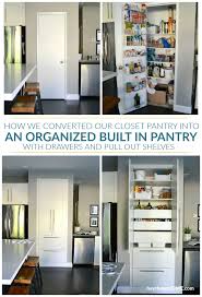 pantry with drawers and pull out shelves