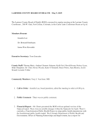 LARIMER COUNTY BOARD OF HEALTH