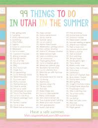 99 Things To Do In Utah In The Summer Utah Summer Bucket List Utah Activities Utah Summer