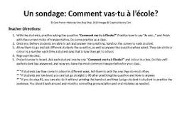Grade 2 Level 1 Core French Un Sondage Comment Vas Tu A L Ecole Core French Transportation Unit This Or That Questions
