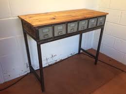 Industrial Reclaimed Console Table Console Table Metal Drawers Table