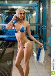 Skinny Young Blonde in Bikini Posing at Car Wash Stock Photo - Image of  sensual, girl: 80691468