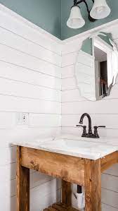 Paint Your Shiplap In A Snap With This Easy Tutorial Learn How To Update Your Bathroom Walls This W Video Small Bathroom Remodel Bathrooms Remodel Bathroom Makeover