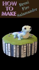 Birthday Cake On Fire Cartoon Bruni The Fire Salamander For Frozen 2 Cake Decoration Tutorial By Caketastic Cakes In 2020 Frozen Birthday Cake Frozen Cupcake Cake Frozen Cake