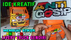 Miniatur truck mercy new actros berdimensi 65cm (kepala 25cm, trailer 40cm) x lebar 10cm x tinggi 14cm. Cara Mudah Membuat Stiker Anti Gosip Sendiri Miniatur Truck Youtube