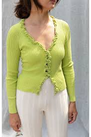 Target/women/white knit ruffle top (96)‎. Find Me Now Charlie Ruffled Knit Top Green The Lobby