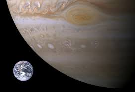 jupiter compared to earth universe today