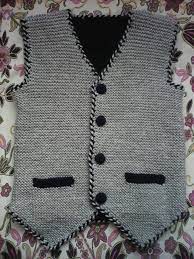 Gri Siyah Cepli Erkek Bebek Yelegi Baby Knitting Patterns Erkek Bebek Orgu