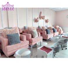 Time To Source Smarter Nail Salon Decor Pink Salon Salon Interior Design