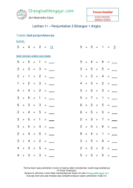 Soal Matematika Kelas 1 Sd Penjumlahan Dan Pengurangan