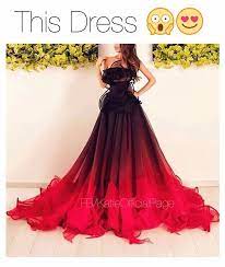 Beautiful Red And Black Kinda Ombre Dress Gothic Wedding Dress Red Wedding Dresses Dresses