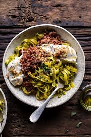 Chorizo Bolognese Pasta With Sourdough Pangrattato Burrata Half Baked Harvest Recipe In 2020 Gourmet Pasta Recipes Pasta Sauce Recipes Easy Pasta Bolognese