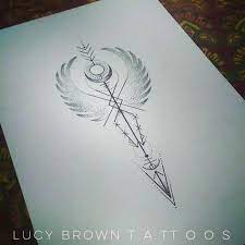 Valkyrie Arrow One Of Two Design Commissions This Theme Seems Popular At The Moment Design Copyright Of Valkyrie Tattoo Arrow Tattoo Design Norse Tattoo