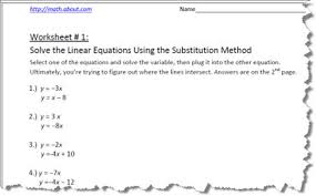 Looking for free printable kindergarten math worksheets or preschool math worksheets? Math Worksheets Go Linear Equations Answers Systems Of By Substitution Second Grade Jaimie Bleck