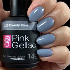 pink gellac color 215 cloudy blue korte nagels ontwerpen nagellak ideeen nagels gel