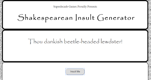 Superdecade Games Advent Calendar For Geeks 15 Insult Generator Geek Stuff Jerry Maguire