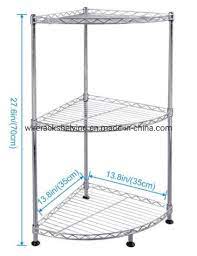 5% coupon applied at checkout. Corner Shelf 3 Tiers Adjustable Metal Storage Wire Shelving Unit Corner Rack Silver For Living Room Bathroom Kitchen China Wire Shelving Corner Shelving Made In China Com