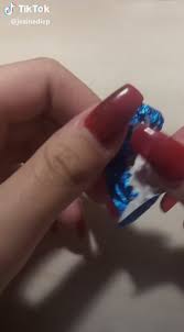 Easy Metallic Manicure Gum Wrapper Hack Video Popsugar Beauty