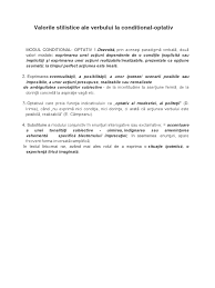 Tu ai merge, voi ați merge persoana 3: Valorile Stilistice Ale Verbului La Conditional Optativ