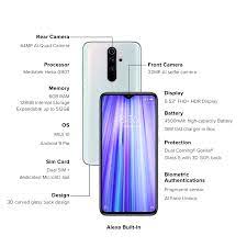Redmi Note 8 Pro Halo White 6gb Ram 128gb Storage With Helio G90t Processor Processor Xiaomi Curved Glass