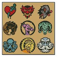 I posted it on r/cosplay last week and it got 1k upvotes!!! Bioshock Infinite Vigors Pack Chart Pattern For Cross Stitch Dibujos Puntos Disenos De Unas