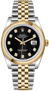 Shop the pre owned rolex datejust 6917 w/ black diamond dial 26mm ladies watch (certified & warranty included) from rolex, and all your other favorites, from walmart on ibt shop today. Rolex Datejust 36 Black Dial Diamonds Men S Watch 126203