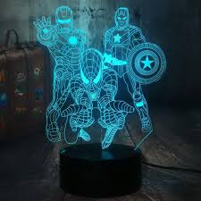 A collection of the top 66 iron man wallpapers and backgrounds available for download for free. The Avengers Marvel Comics Iron Man Spiderman Captain America 3d Optical Illusion Led Night Light Boy Kids Toy Baby Sleep Desk Lamp Bedroom Decor Movie Fans Birthday Christmas Gift The Avengers Buy Online