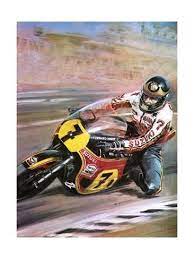 Motorcycle Racing Giclee Print Graham Coton Art Com In 2021 Motorcycle Artwork Motorcycle Racing Racing Art