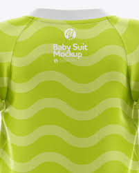 Download Baby Suit Mockup Back View In Apparel Mockups On Yellow Images Object Mockups