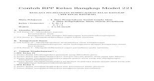 Contoh Rpp Kelas Rangkap Model 221 Download Docx
