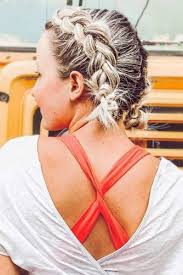 Cute Braided Short Hair Styles Blonde Braids Sho Hairs London
