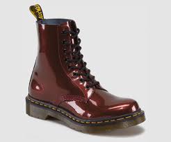 Part Of The Core Collection For The Core Collection Featuring The Striking Metallic Spectra Patent Leather Dr Martens Red Doc Martens Shoes