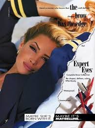 Maybe She S Born With It Maybe It S Maybelline Slogan Maybelline Turns 100 A Look Back At The Affordable Makeup Line Vintage Makeup Ads Christy Turlington Retro Makeup