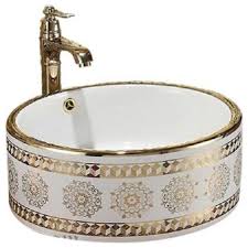 prato mosaic gold countertop bathroom