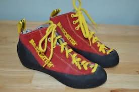 Details About La Sportiva Italy Size Eu 36 37 Red Black Leather Ankle Rock Climbing Shoes