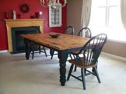 I wish that were a quick and easy answer, but as you know with most diy's that's not the case. 2 Tone Farm Table Kitchen Table Makeover Dining Table Legs Black Kitchen Table