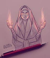 Punya laptop gak punya gambar keren? Keren Lukisan Sketsa Pensil Tampak Bercahaya