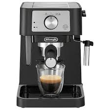 Enjoy barista quality espresso drinks: Delonghi Stilosa 15 Bar Pump Espresso Machine In Black And Stainless Steel Nebraska Furniture Mart