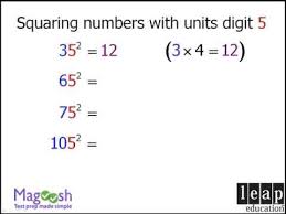 Gmat Math Tips Squaring Numbers Ending In 5 Gre Math Math Tricks Gmat