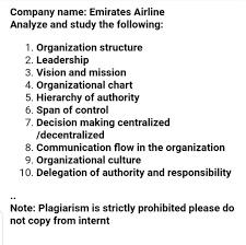 Solved Company Name Emirates Airline Analyze And Study T
